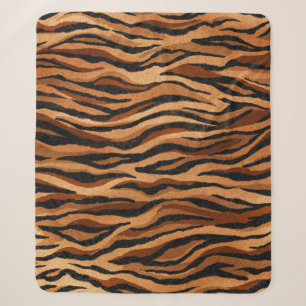 Tiger skin: hand-drawn seamless pattern. sherpa blanket