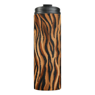 Tiger skin: hand-drawn seamless pattern. thermal tumbler