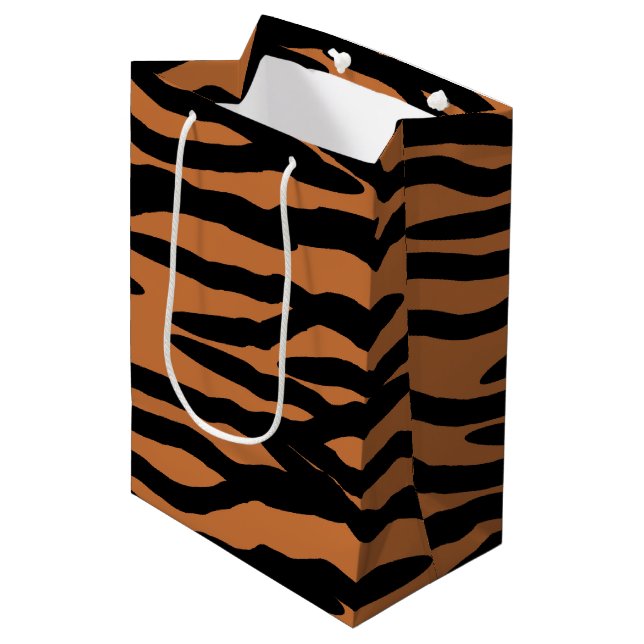 Tiger Skin Pattern Medium Gift Bag (Front Angled)