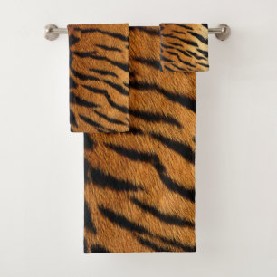 Tiger Skin Print Bath Towel Set