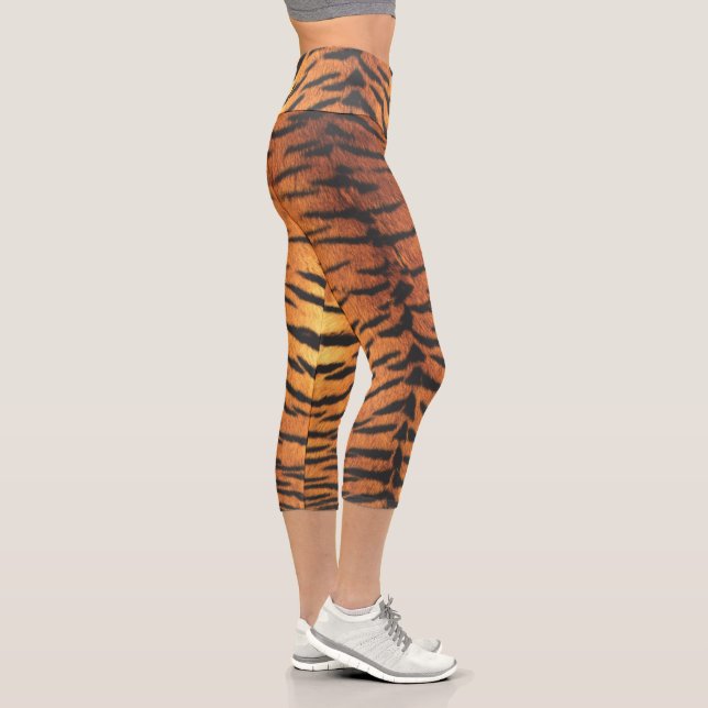 Tiger Skin Print Capri Leggings (Right)