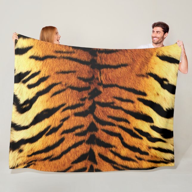 Tiger Skin Print Fleece Blanket (In Situ)