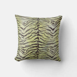 Tiger Skin Print in Lime Chartreuse Cushion