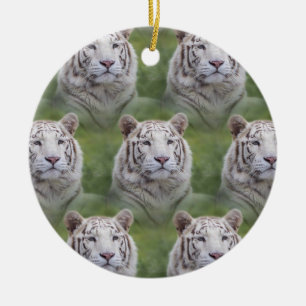 Tiger Skin Print, Safari Animal, Men Women Kids Ceramic Ornament