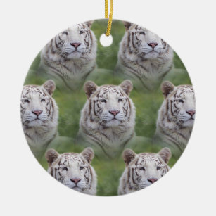 Tiger Skin Print, Safari Animal, Men Women Kids Ceramic Ornament