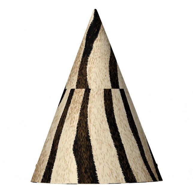 Tiger Skin Seamless Texture Party Hat (Front)