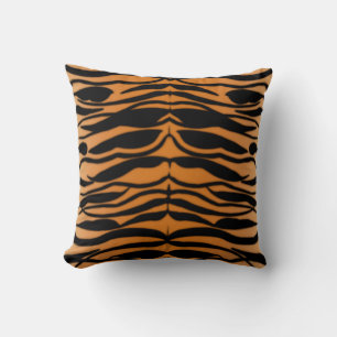 Tiger Skin Striped Pattern in Natural Colours Cushion
