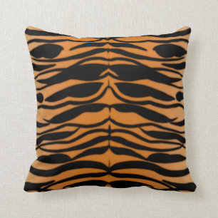 Tiger Skin Striped Pattern in Natural Colours Cushion