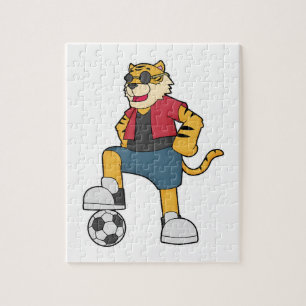 Tiger Soccer player Soccer Jigsaw Puzzle