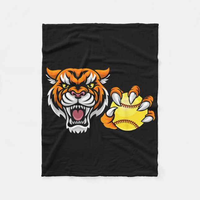 Tiger Softll Ll Cartoon Character Design  Fleece Blanket (Front)