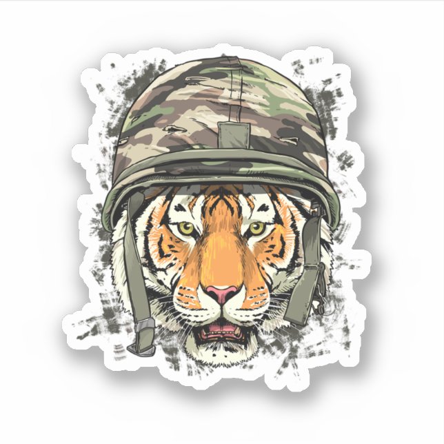 Tiger Soldier Veteran Army Tiger Safari Animal Lov (Front)