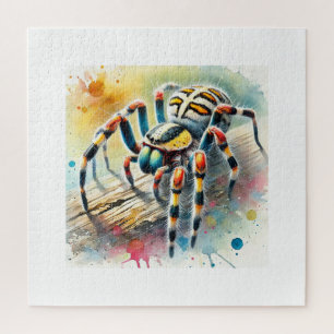 Tiger Spider 260824AREF109 - Watercolor Jigsaw Puzzle
