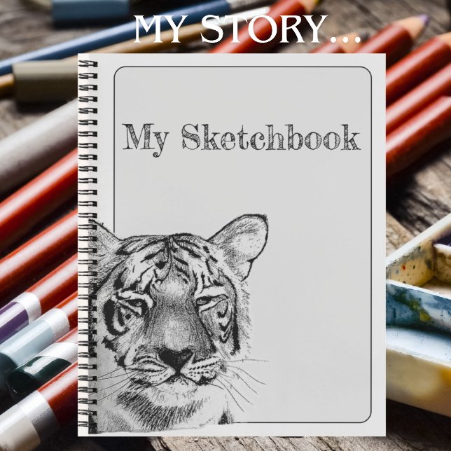 Tiger Spirit Animal Original Art Notebook (Creator Uploaded)