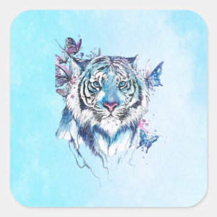 Tiger Square Sticker