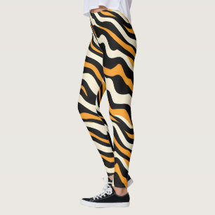 Tiger Stipes Pattern Leggings