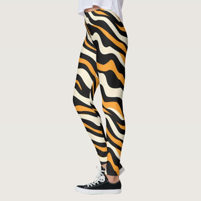 Tiger Stipes Pattern Leggings (Left)