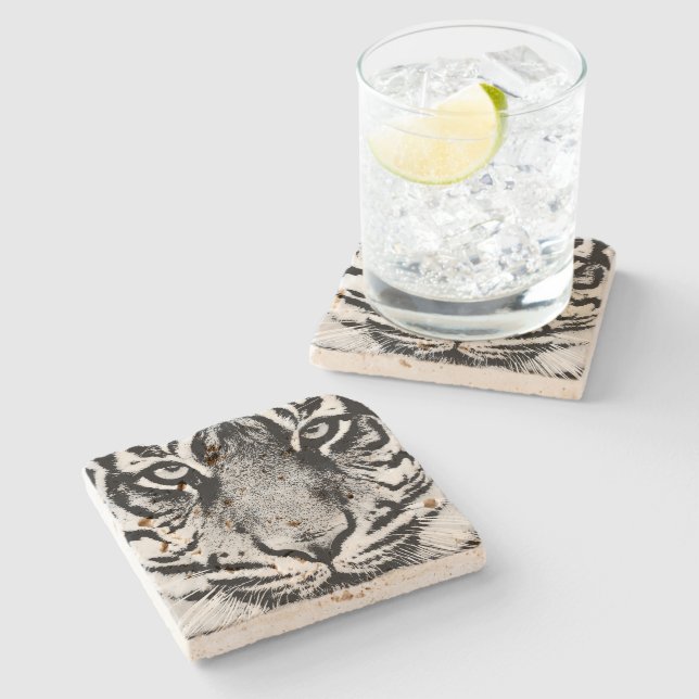 Tiger Stone Coaster (Side)