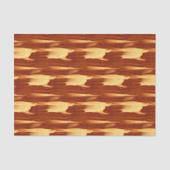 Tiger Stripe Bamboo Wood Grain Look Tissue Paper (Front)