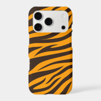 Tiger Stripe black Orange Wild Animal skin pattern