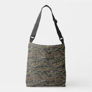 Tiger Stripe Camouflage Pattern Crossbody Bag
