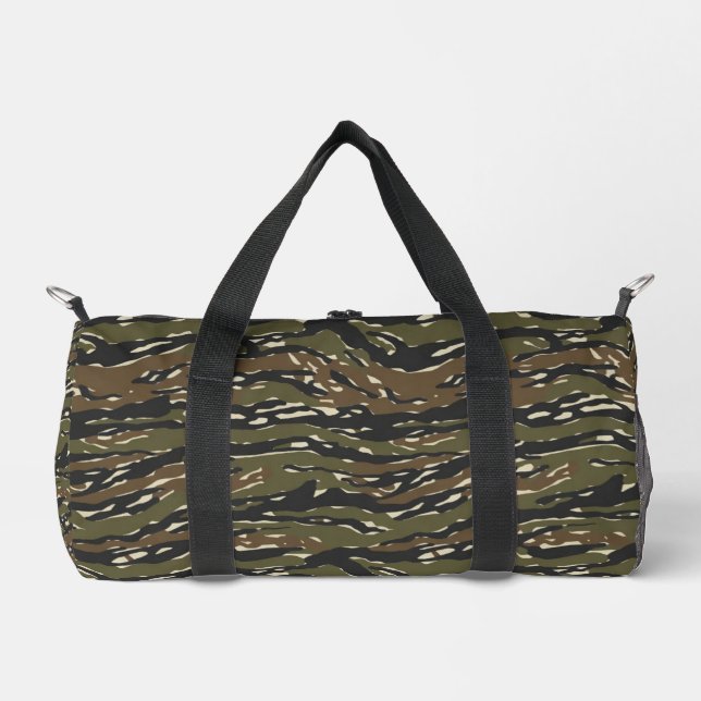 Tiger Stripe Camouflage Pattern Duffle Bag (Front)