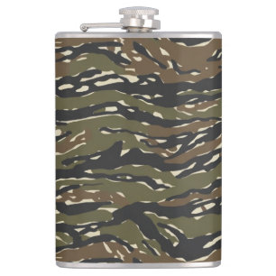 Tiger Stripe Camouflage Pattern Hip Flask