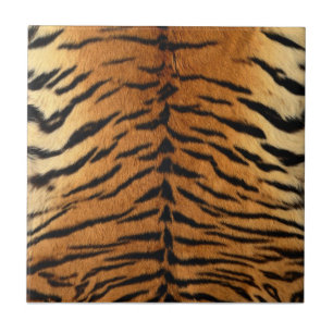 Tiger Stripe Fur Print Ceramic Tile