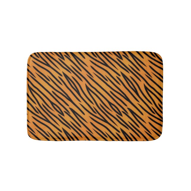 Tiger Stripe Pattern Bath Mat (Front)