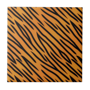 Tiger Stripe Pattern Ceramic Tile