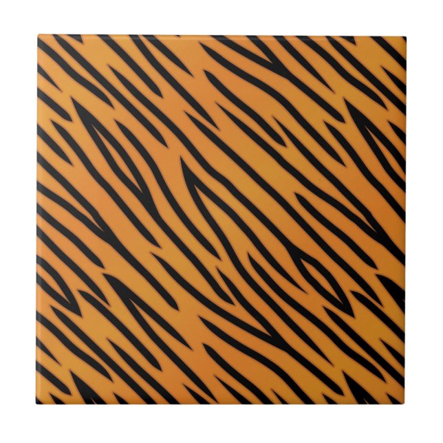 Tiger Stripe Pattern Ceramic Tile (Front)