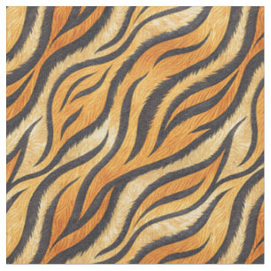 Tiger Stripe Pattern - Exotic Animal Print Design Fabric