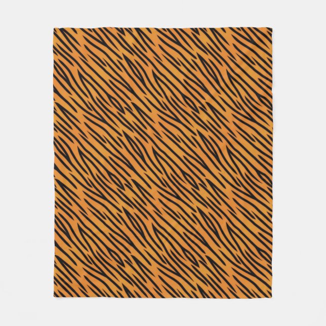 Tiger Stripe Pattern Fleece Blanket (Front)