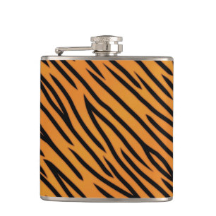Tiger Stripe Pattern Hip Flask