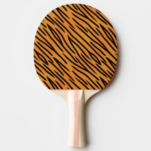 Tiger Stripe Pattern Ping Pong Paddle (Front)
