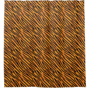 Tiger Stripe Pattern Shower Curtain