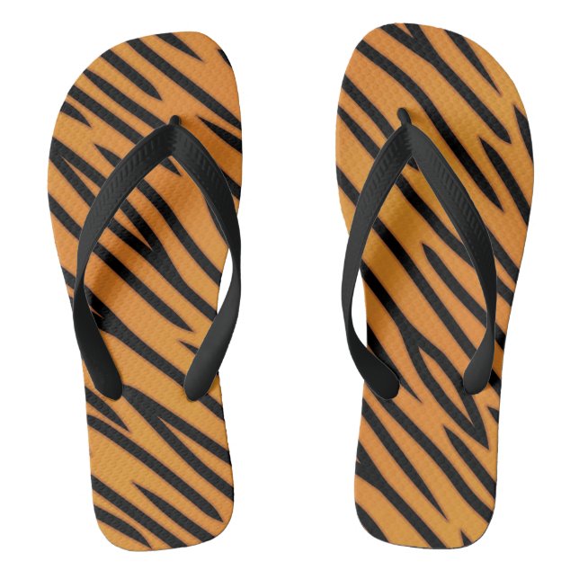 Tiger Stripe Pattern Thongs (Footbed)