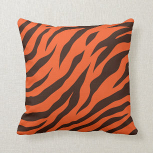 Tiger Stripe Pillow - Animal Print Throw Pillows