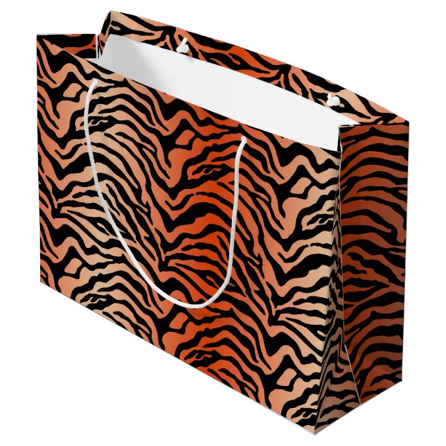 Tiger stripe print large gift bag (Back Angled)