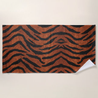 Tiger Stripe Wild Pattern Beach Towel