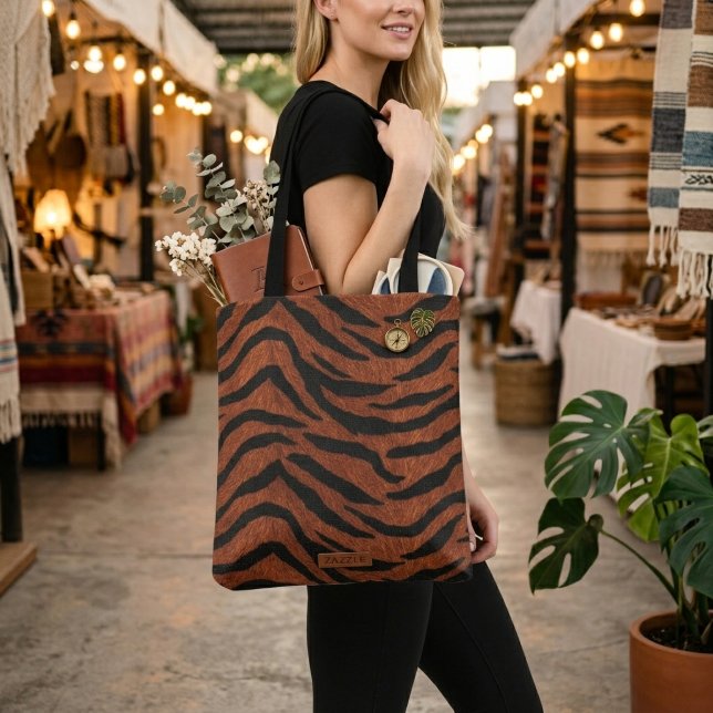 Tiger Stripe Wild Pattern Tote Bag (Creator Uploaded)