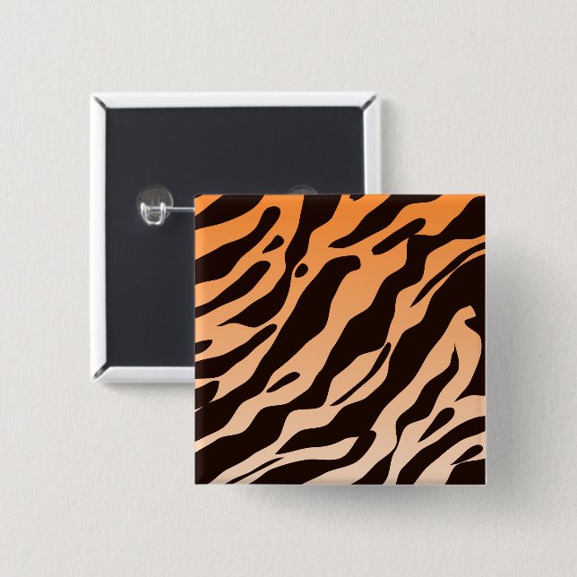 Tiger Stripes 15 Cm Square Badge (Front & Back)