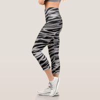 Tiger Stripes Animal Fur Metallic Silver