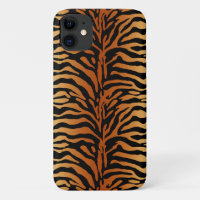 Tiger Stripes Animal Print, Amber, Black and Tan
