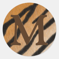 Tiger Stripes Animal Print Mahogany Monogram
