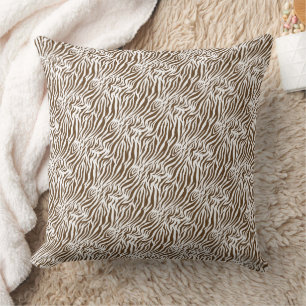 Tiger Stripes Animal Print Seamless Pattern Cushion