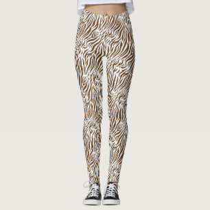 Tiger Stripes Animal Print Seamless Pattern Leggings