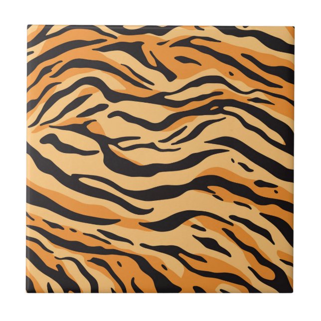 Tiger Stripes Ceramic Tile (Front)