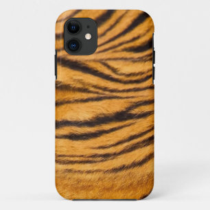 Tiger Stripes Fur Black and Orange Personalise it iPhone 11 Case
