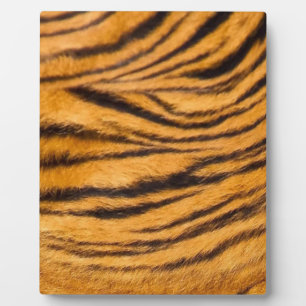 Tiger Stripes Fur Black and Orange Personalise it Plaque