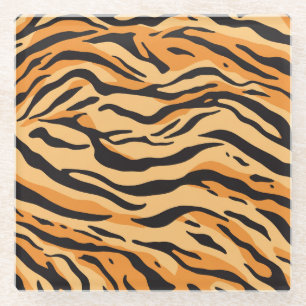 Tiger Stripes Glass Coaster